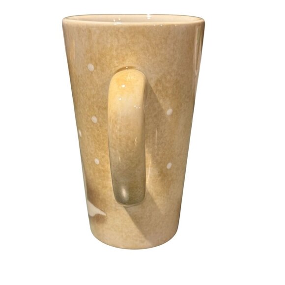 Sakura Snowmates Earthenware large Coffee/Hot Chocolate mug cup Winter Cream - Picture 2 of 7